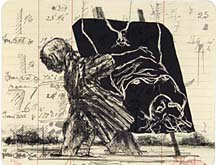 Summer Graffiti 6  (suite of 8) by William Kentridge at Annandale Galleries