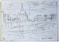 Study for London Landscapes No 1 by John Virtue at Annandale Galleries