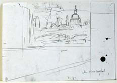 Study for London Landscapes by John Virtue at Annandale Galleries