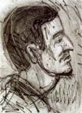 Head of Jacinto by Leon Kossoff at Annandale Galleries