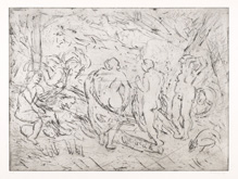 From Rubens:  The Judgement of Paris by Leon Kossoff at Frances Keevil Gallery