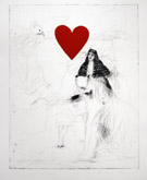 A Girl and Her Dog I by Jim Dine at Annandale Galleries