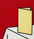 Patrick Caulfield in the Annandale Galleries stockroom