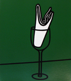 Her handkerchief swept me along the Rhine by Patrick Caulfield at Frances Keevil Gallery