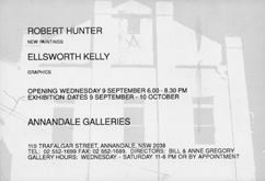 Invitation by Ellsworth Kelly at Annandale Galleries