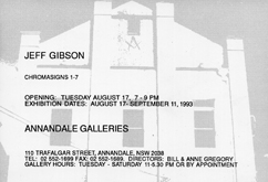 Invitation by Jeff Gibson at Annandale Galleries