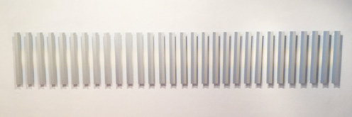 White line sequence by Andrew Leslie at Frances Keevil Gallery
